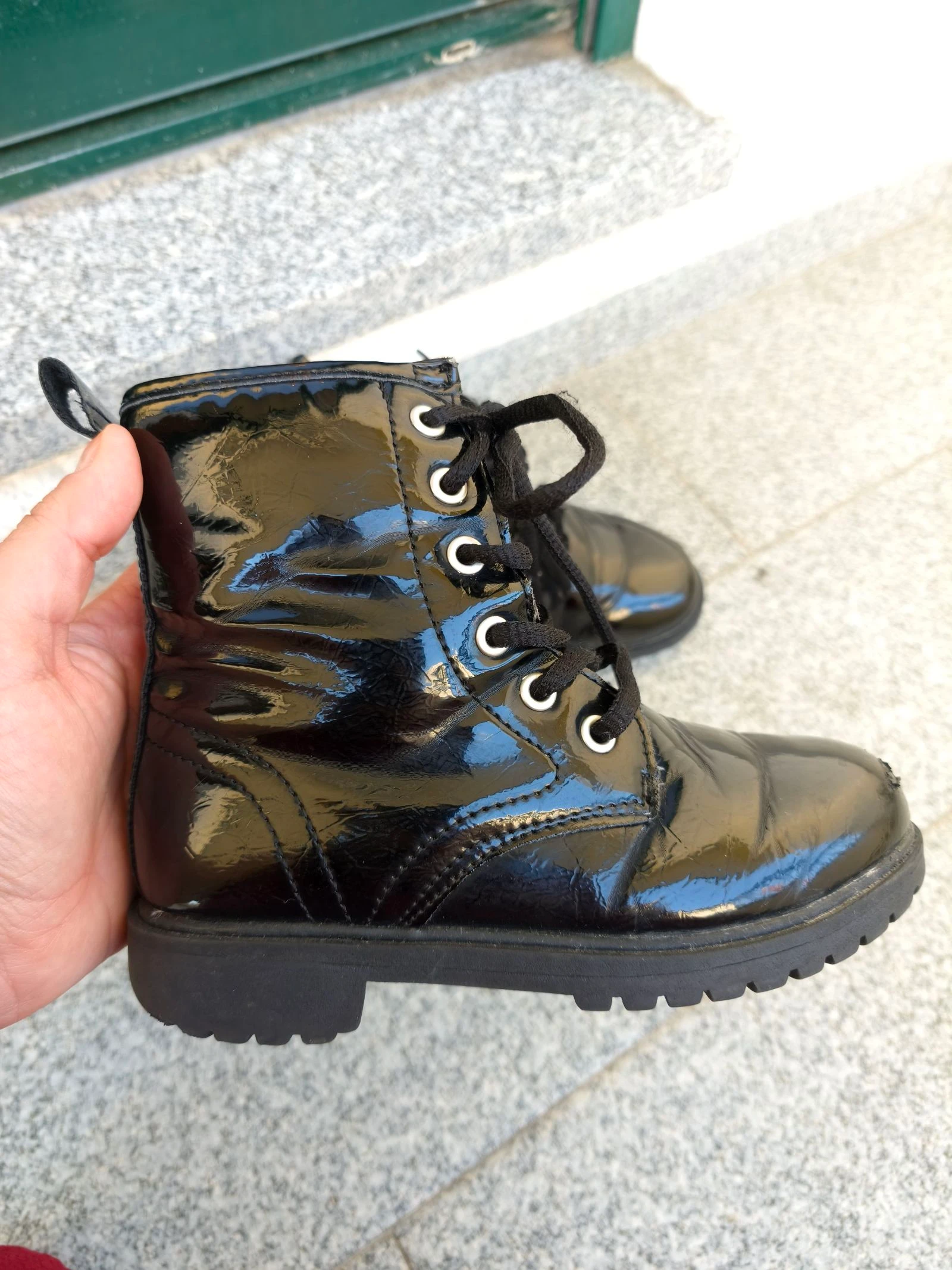 Botas militares Mo (Verniz/Preto) | Bottines